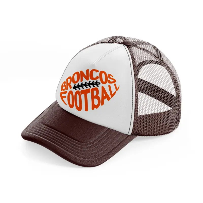 broncos football-brown-trucker-hat