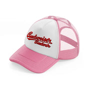 budweiser budvar-pink-and-white-trucker-hat