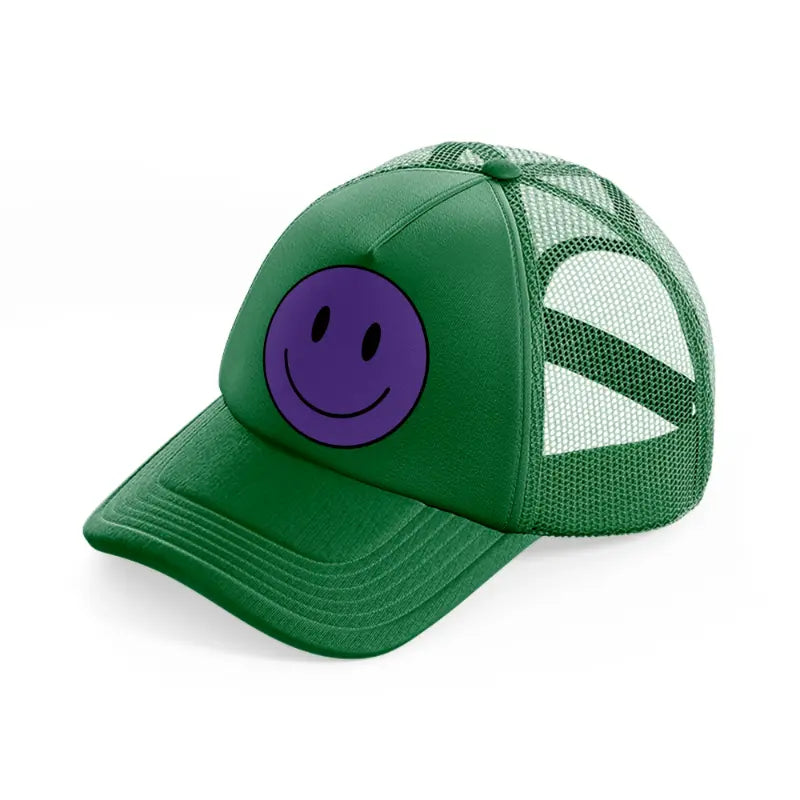 happy face purple-green-trucker-hat