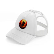 cowboy picture white trucker hat