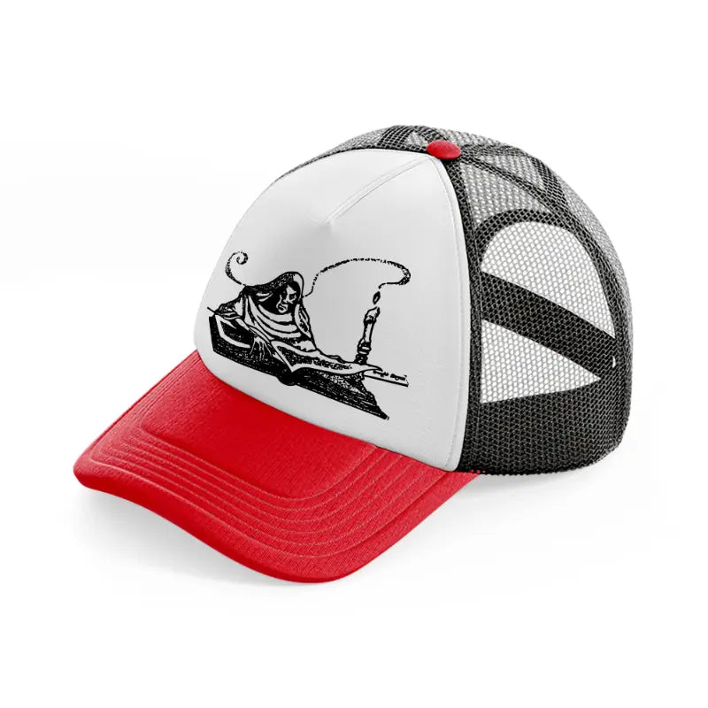 soul reaper-red-and-black-trucker-hat