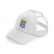 it feels good to be royal-white-trucker-hat