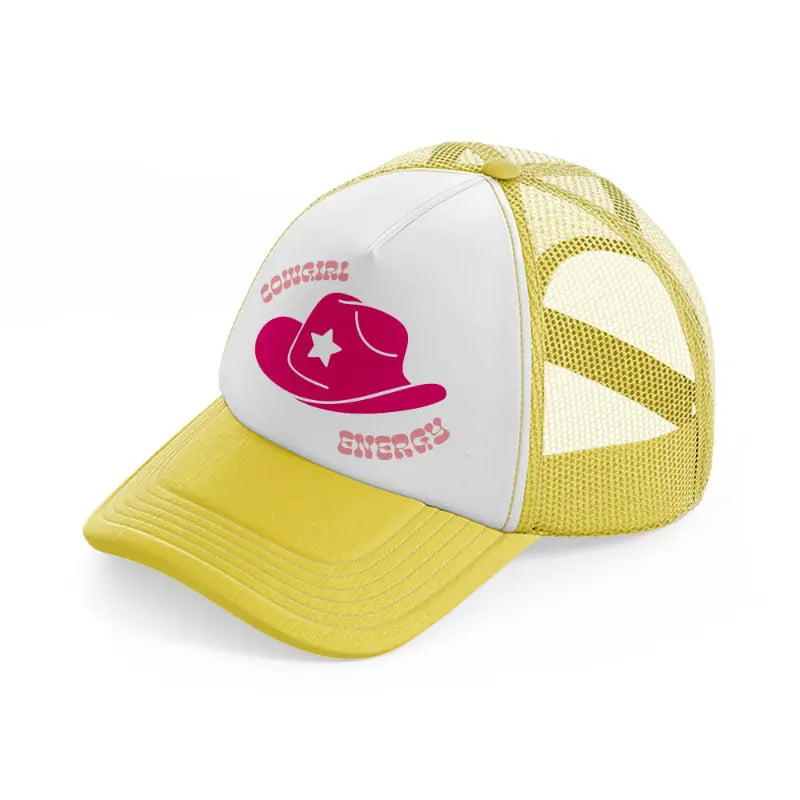 cowgirl energy-yellow-trucker-hat