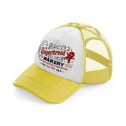 gingebread bakery baking santa's favorite-yellow-trucker-hat