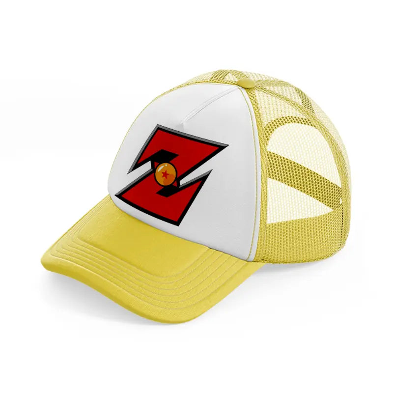 dragonball emblem yellow trucker hat