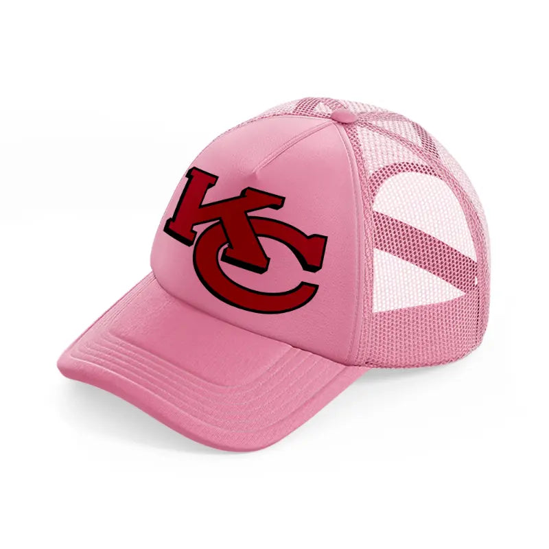 kansas city chiefs logo-pink-trucker-hat