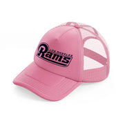 los angeles rams logo-pink-trucker-hat