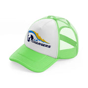 la chargers logo-lime-green-trucker-hat