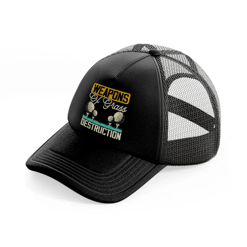 weapons of grass destruction color black trucker hat