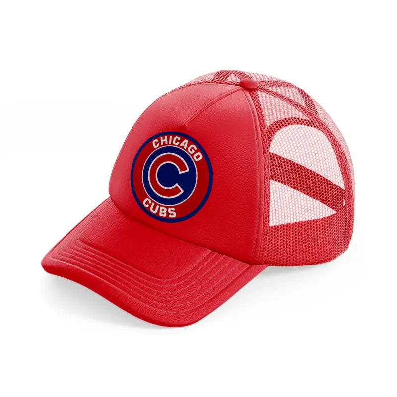 chicago cubs-red-trucker-hat