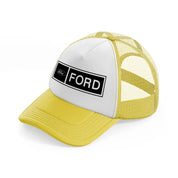 ford b&w-yellow-trucker-hat