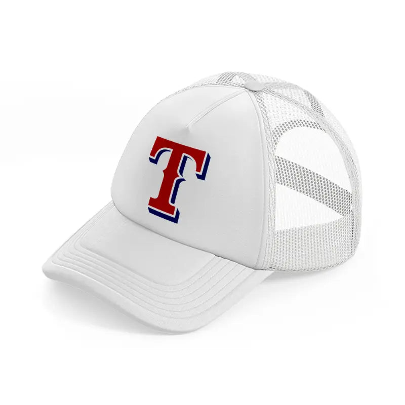 texas rangers emblem white trucker hat