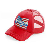oregon flag-red-trucker-hat