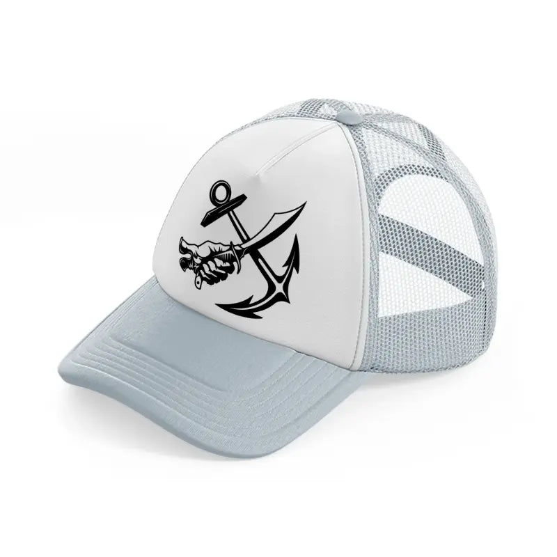 knife anchor-grey-trucker-hat