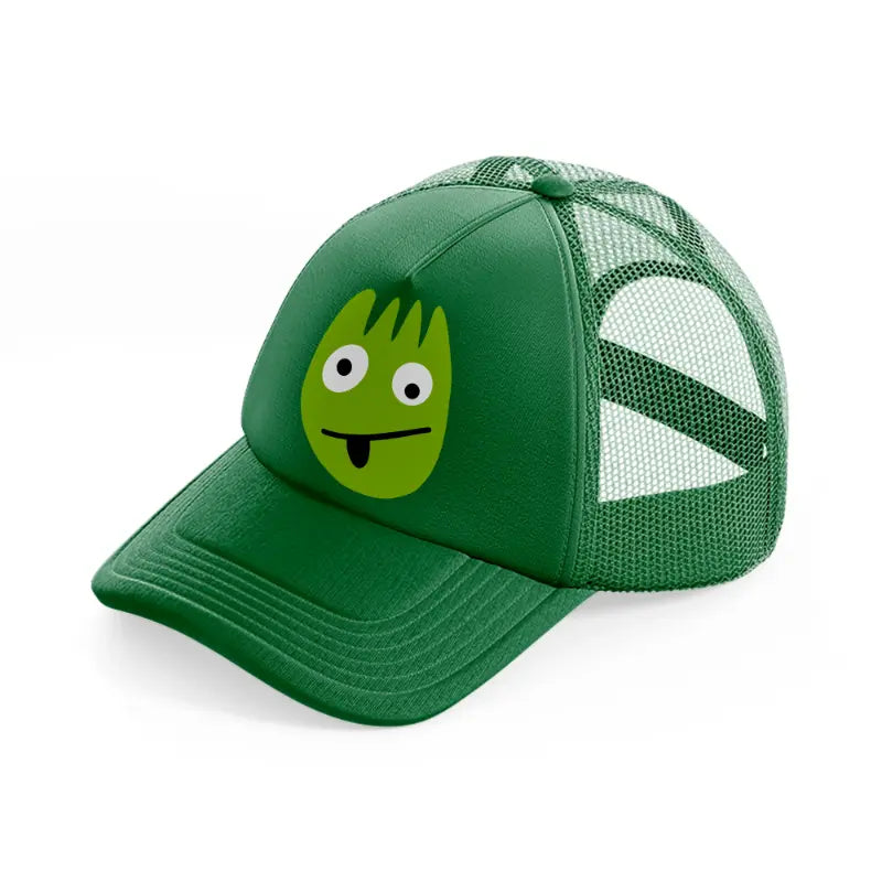 silly monster-green-trucker-hat