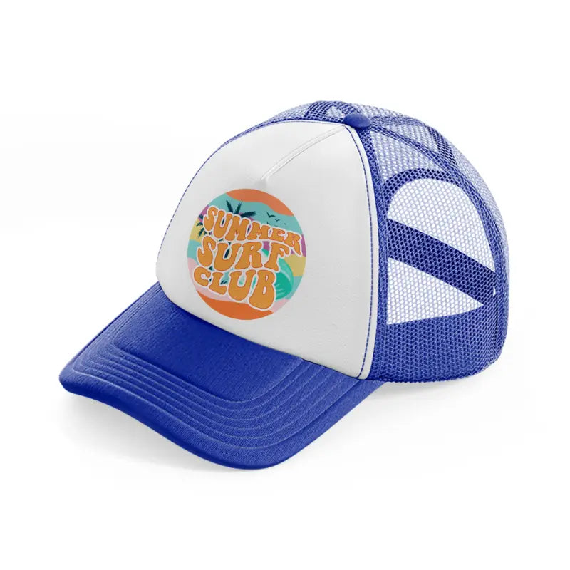 summer surf club-blue-and-white-trucker-hat