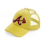 atlanta braves symbol-gold-trucker-hat