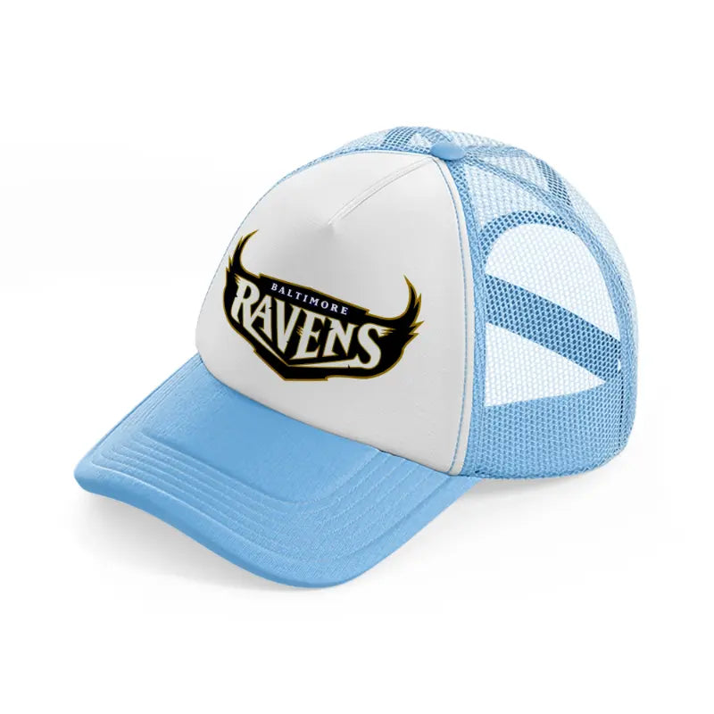 baltimore ravens symbol-sky-blue-trucker-hat
