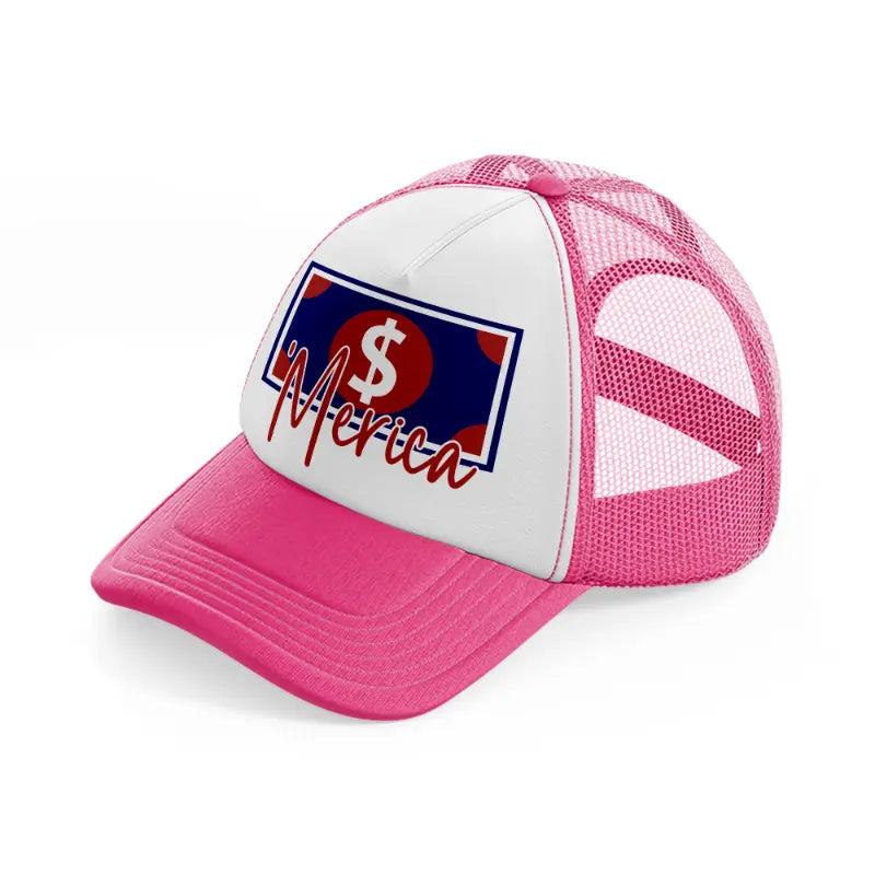 'merica-010-neon-pink-trucker-hat