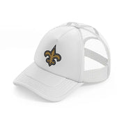 new orleans saints emblem-white-trucker-hat