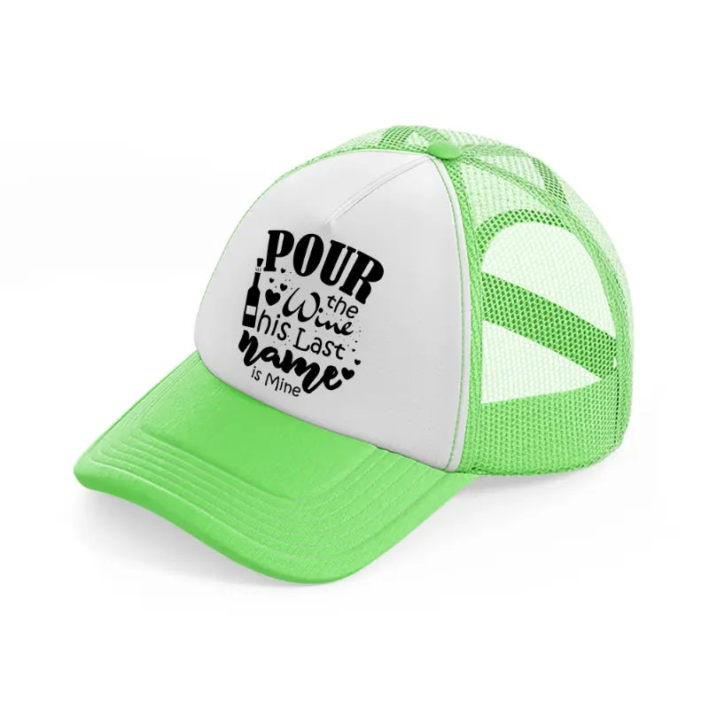 png lime green trucker hat