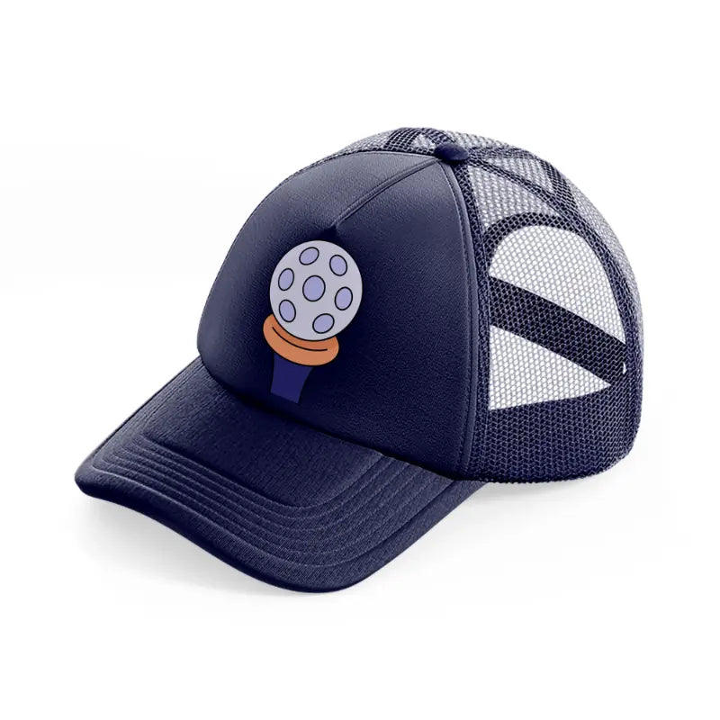 golf ball blue navy blue trucker hat