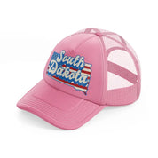 south dakota flag-pink-trucker-hat