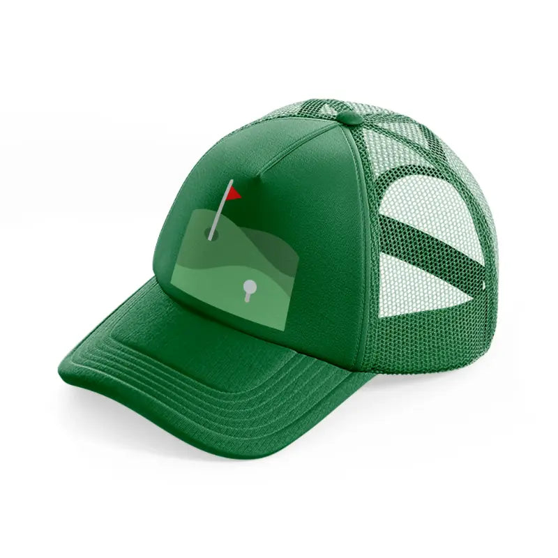 golf course flag-green-trucker-hat