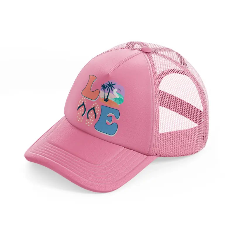 love sublimation-pink-trucker-hat