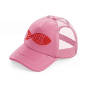 fish red-pink-trucker-hat