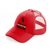 chicago white sox logo-red-trucker-hat