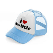 i love swiftie-sky-blue-trucker-hat