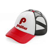 phillies logo-red-and-black-trucker-hat