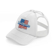 new mexico flag-white-trucker-hat