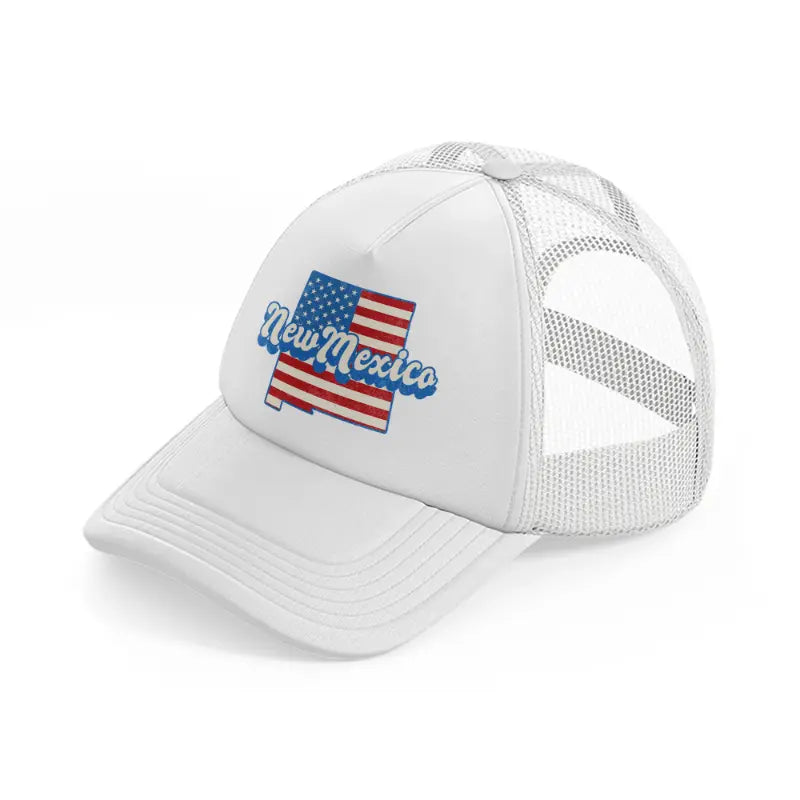 new mexico flag white trucker hat