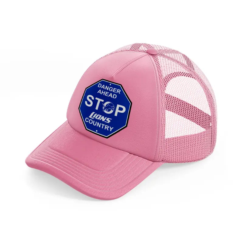 danger ahead lions country-pink-trucker-hat