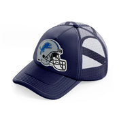 detroit lions helmet-navy-blue-trucker-hat