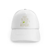 Eat Sleep Golf Repeatwhitefront-view