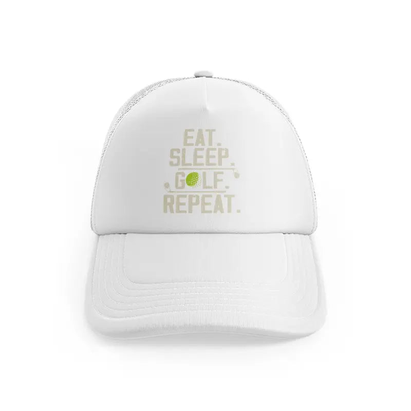 Eat Sleep Golf Repeatwhitefront-view