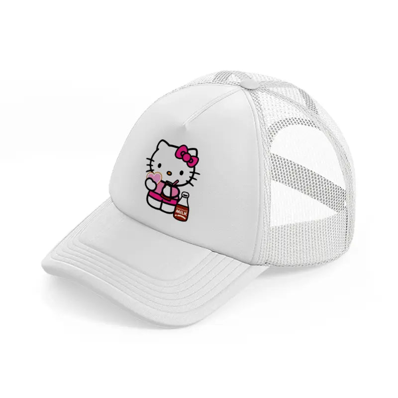 hello kitty drink white trucker hat