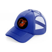 baltimore orioles black badge blue trucker hat