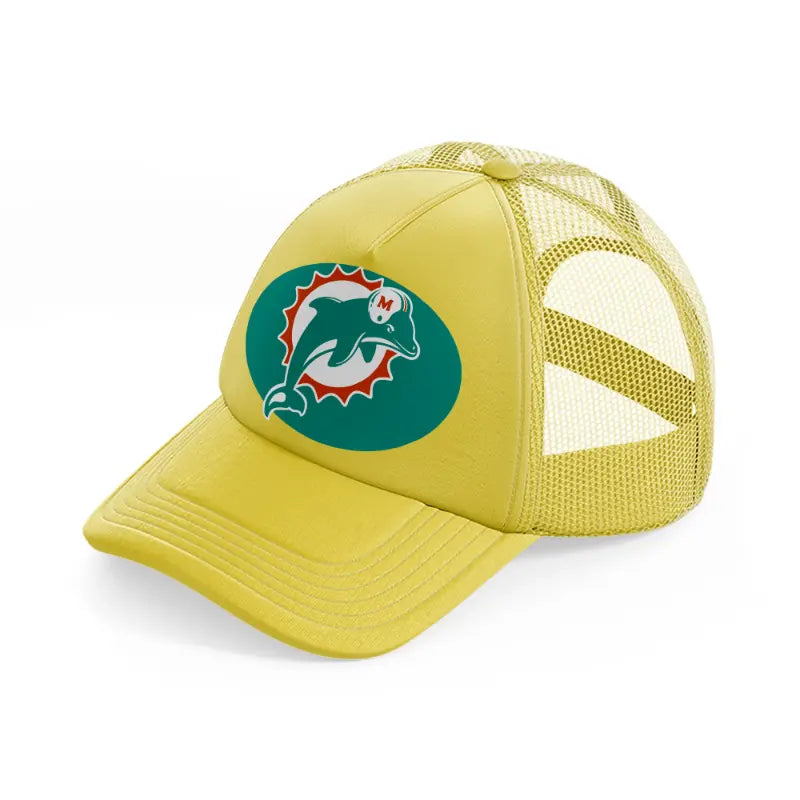 miami dolphins classic-gold-trucker-hat