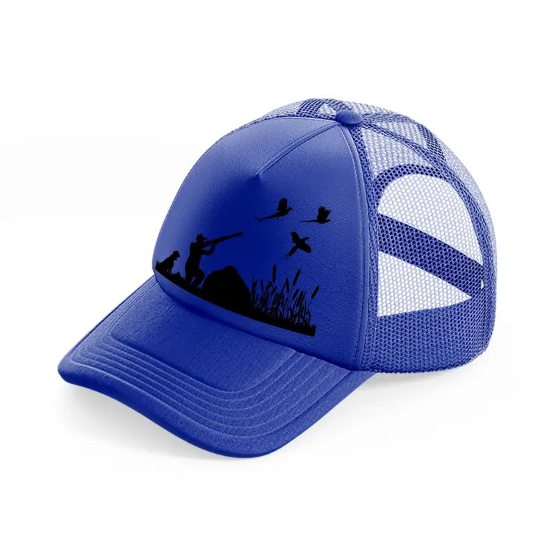 hunting-blue-trucker-hat