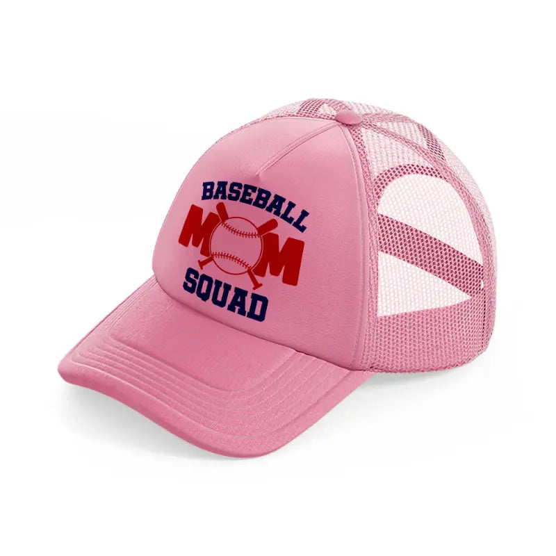 baseball mom squad-pink-trucker-hat