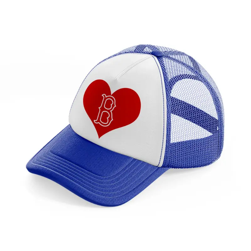 boston red sox lover-blue-and-white-trucker-hat