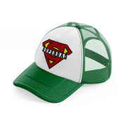 super dad color-green-and-white-trucker-hat