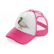 042 duck neon pink trucker hat