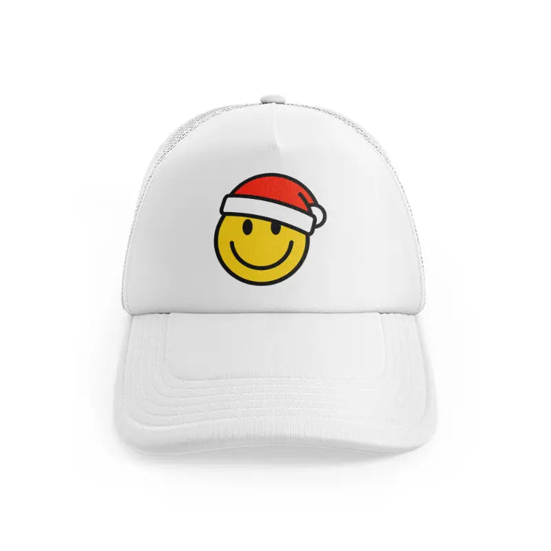 Happy Face With Santa Hatwhitefront-view