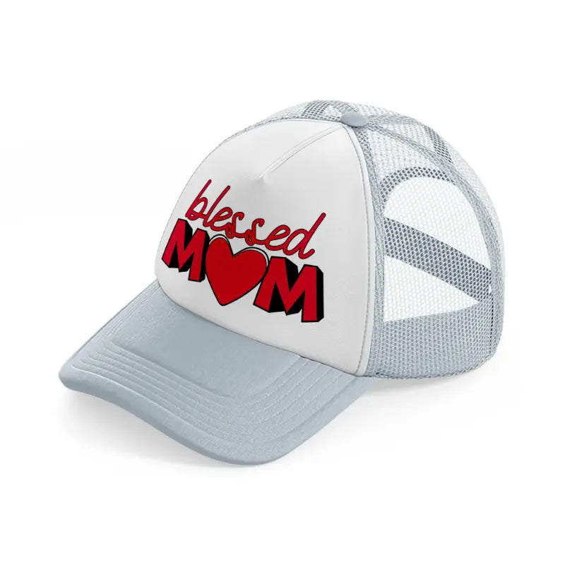 blessed mom-grey-trucker-hat