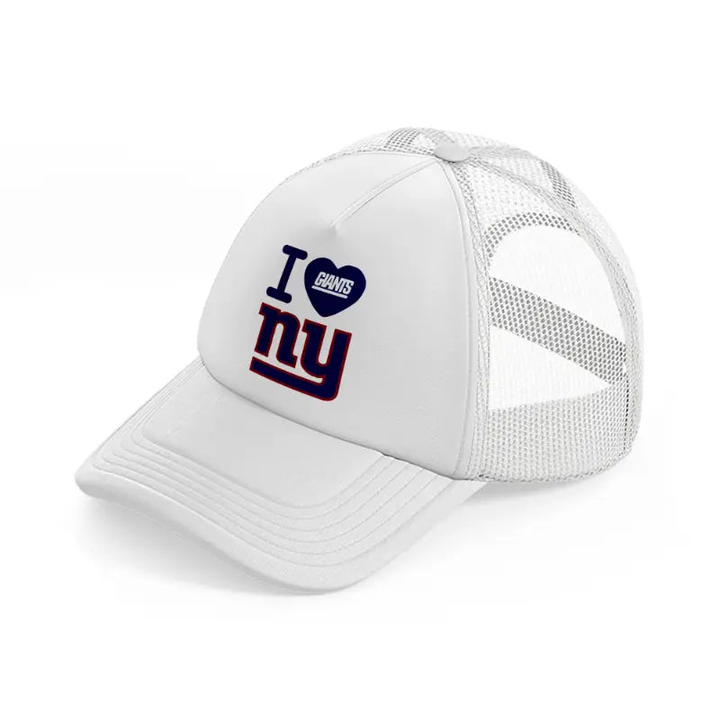 i love new york giants-white-trucker-hat